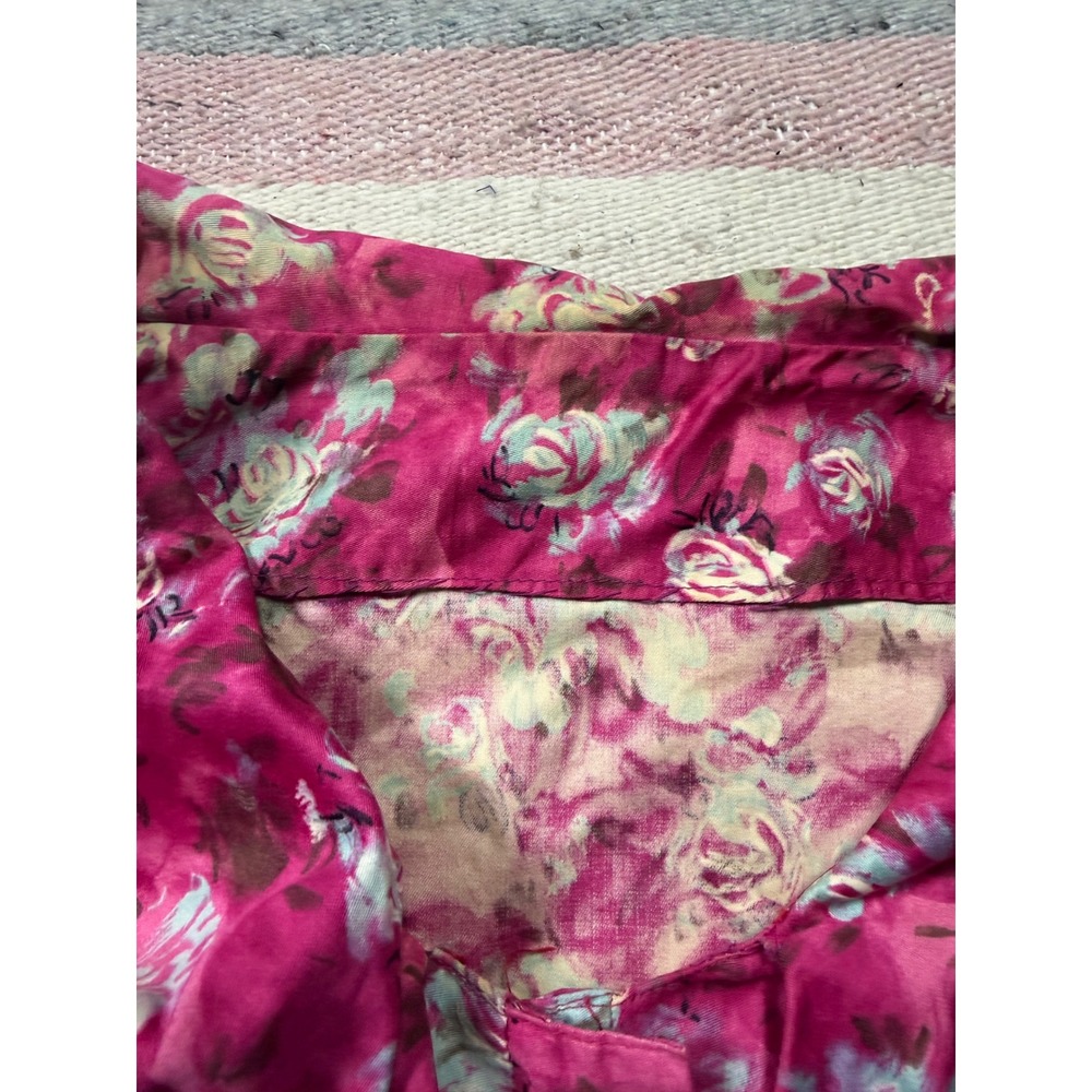 Vintage Handmade Dress M L One of a Kind Novelty Print Retro Midi Belted - Picture 6 of 7